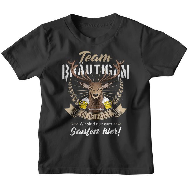 Team Groom Deer Jga Bachelor Party Saufen Kinder Tshirt