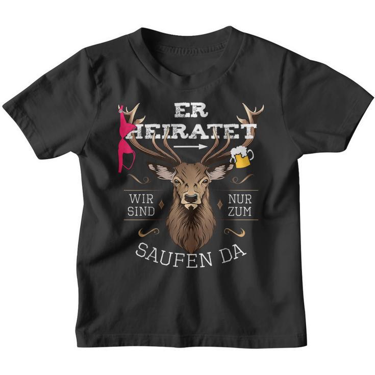 Team Groom Running Deer Stag Party Jga S Kinder Tshirt