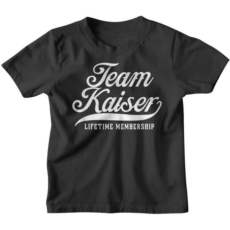 Team Kaiser Lifetime Membership Family Surname Last Name Youth T-shirt