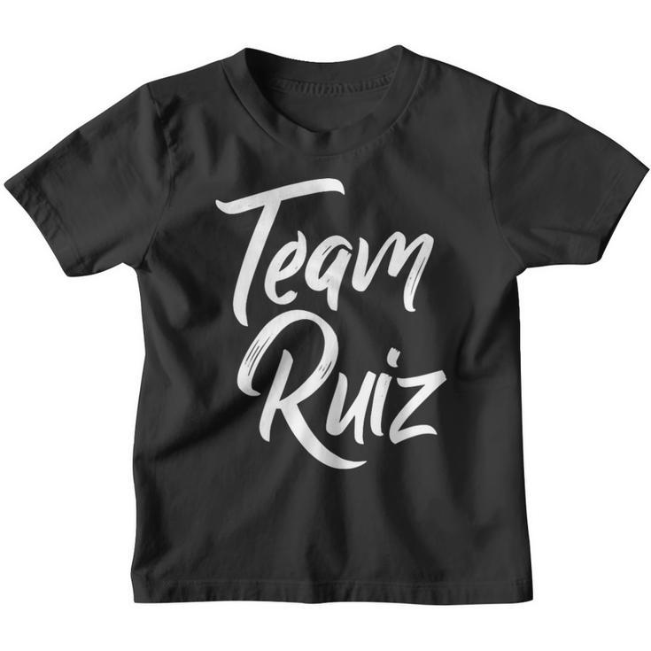 Team Ruiz Last Name Of Ruiz Family Cool Brush Style Youth T-shirt