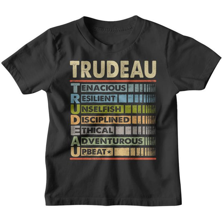 Trudeau Family Name Trudeau Last Name Team Youth T-shirt