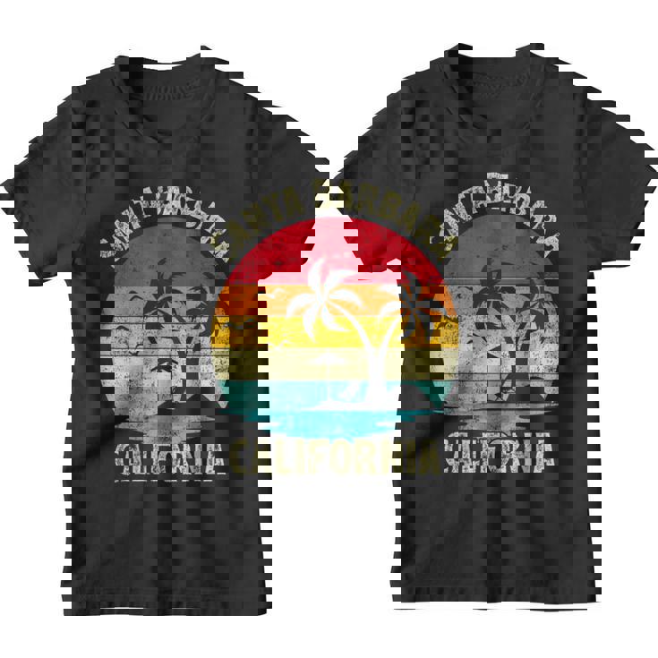 Vacaciones Familiaresintage Retro California Santa Barbara Beach Camiseta niño