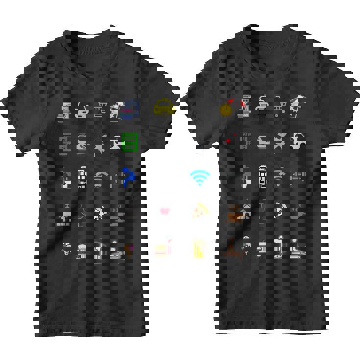 Vacaciones Turista Traductor Icono Deiaje Barrera Lingüíst Camiseta niño