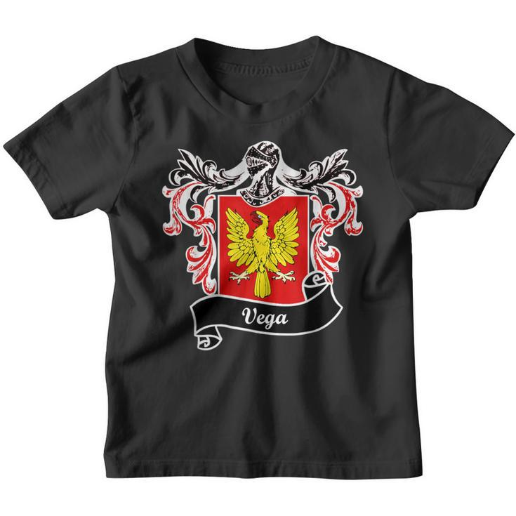 Vega Coat Of Arms Surname Last Name Family Crest Youth T-shirt