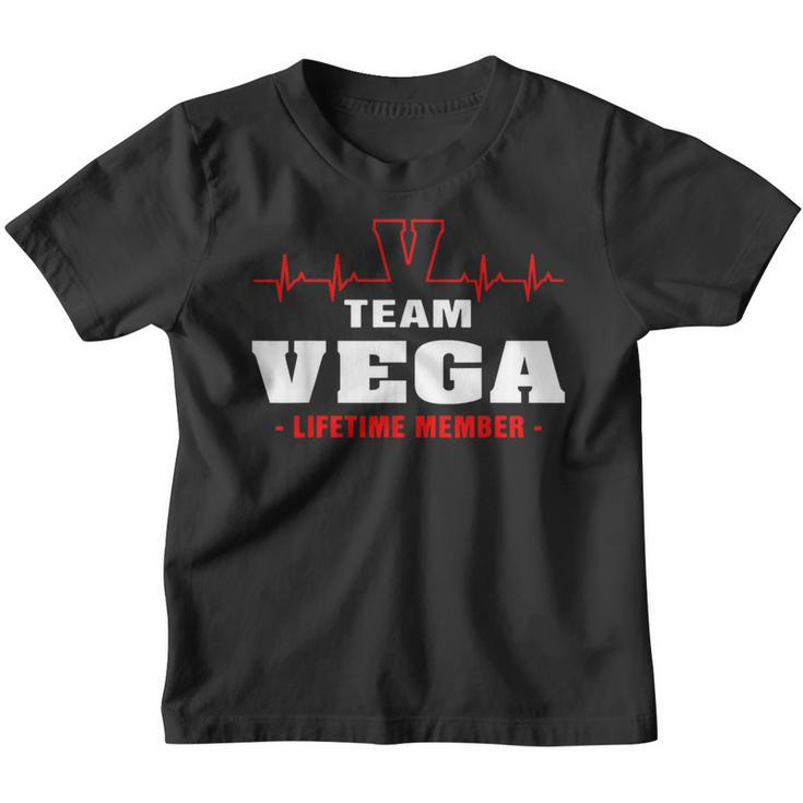Vega Surname Family Last Name Team Vega Lifetime Member Youth T-shirt