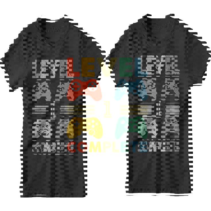 Vintage 1Er Aniversario De Boda Divertido Nivel 1 Completo Camiseta niño