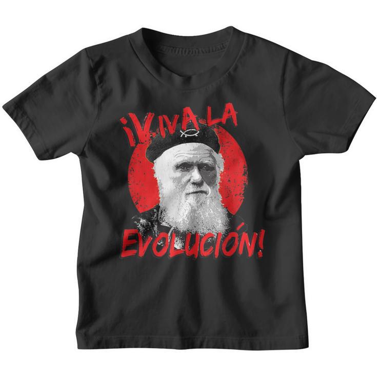 Viva La Evolución Darwin Camiseta niño