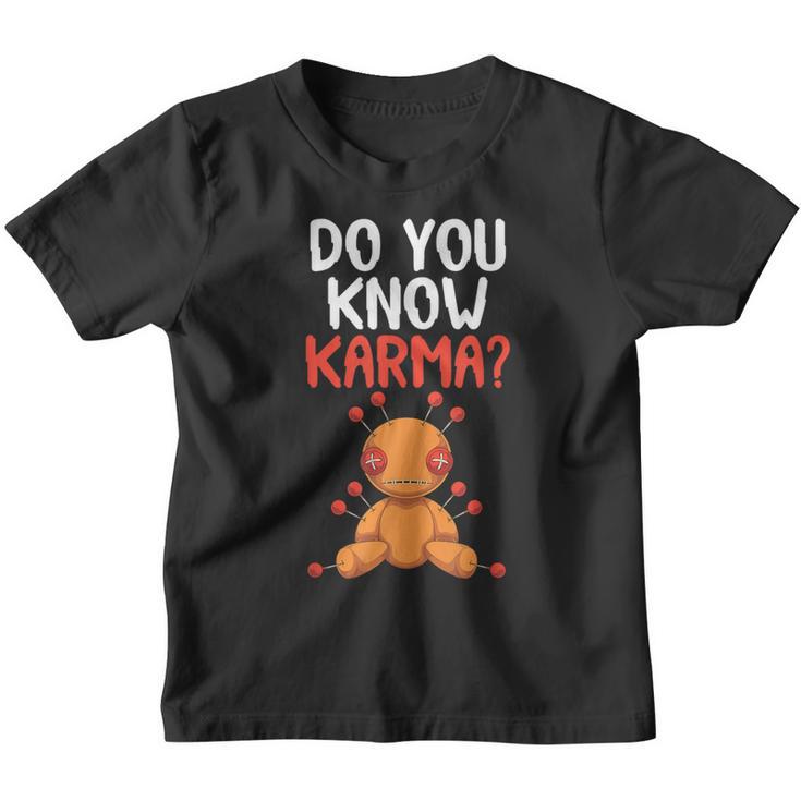 Voodoo Magic Karma Wicca Witch Scary Voodoo Doll Kinder Tshirt