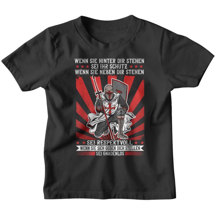 Wenn Sie Hinter Dir Stehen Crusader Knight Templar Costume Kinder Tshirt