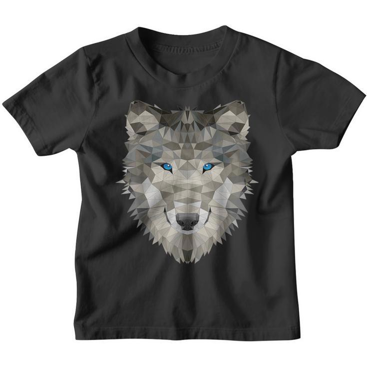 Wolf Polygon Dog Kinder Tshirt