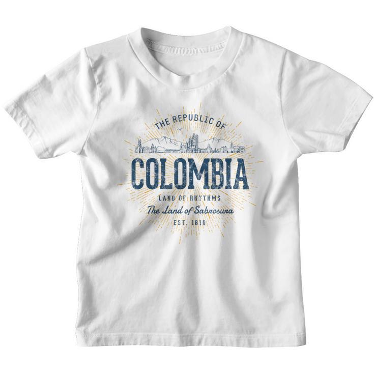 Colombia Retro Style Vintage Colombia Kinder Tshirt