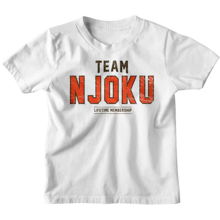 Distressed Team Njoku Proud Family Surname Last Name Youth T-shirt