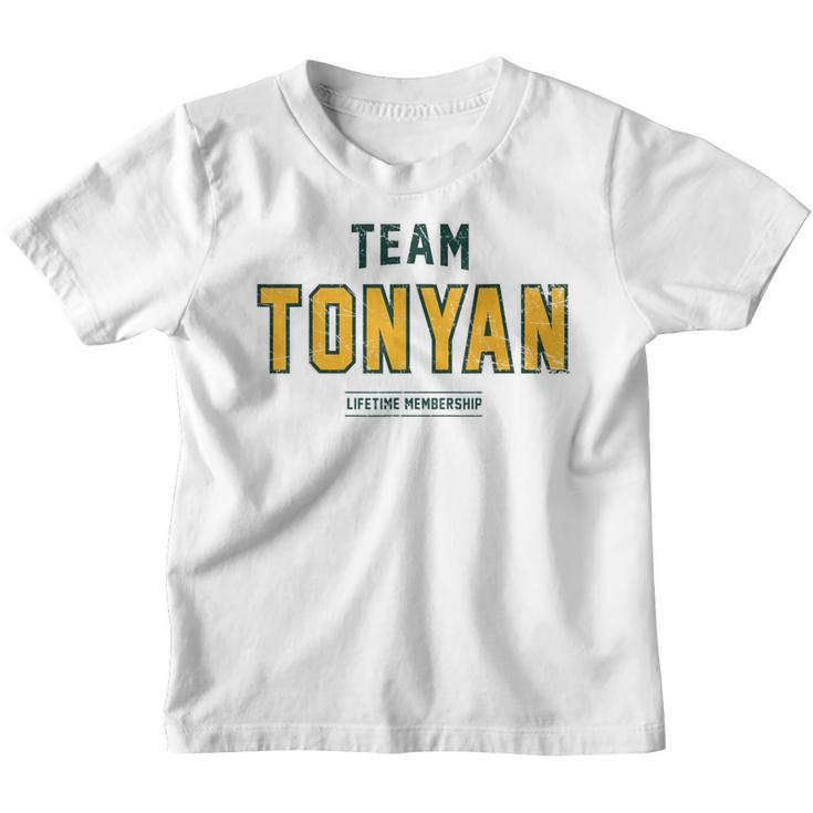 Distressed Team Tonyan Proud Family Surname Last Name Youth T-shirt