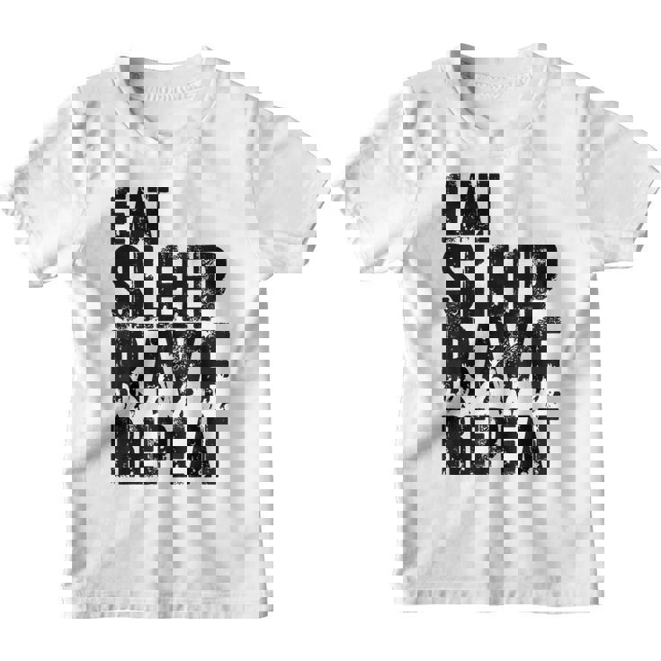 Eat Sleep Rave Repeat Divertida Para Fiesta Camiseta niño