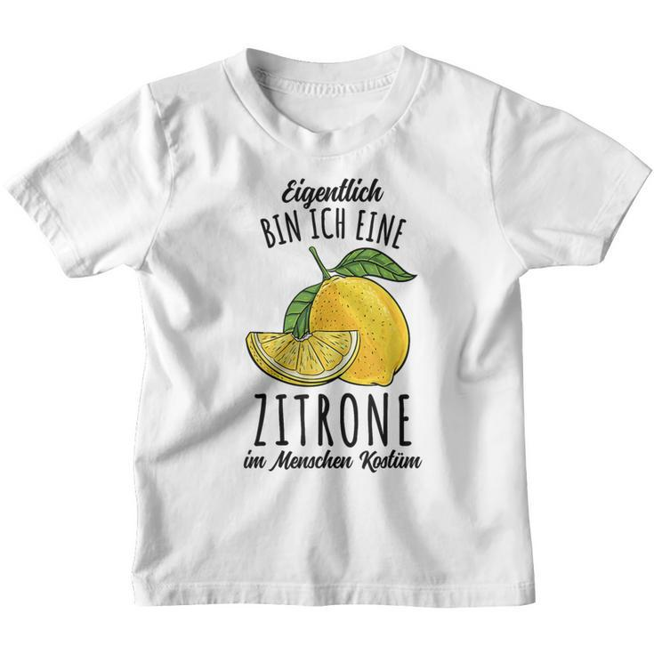 Eigentlich Bin Ich Eine Zitrone Kostüm Kinder Tshirt