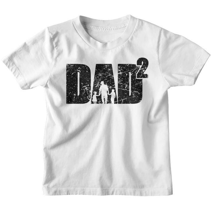 Father's Day Ater Werden Zweifacher Papa Zwei Kinder Kinder Tshirt