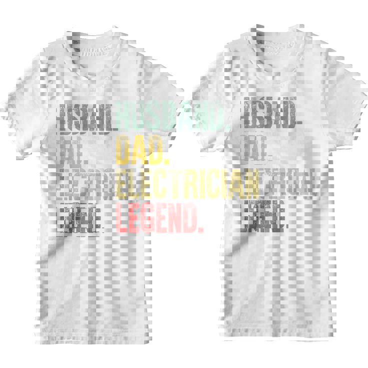 Hombre intage Husband Dad Electrician Legend Retro Camiseta niño
