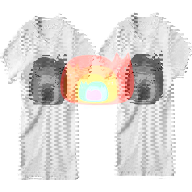 Lindo Gato Arco Iris Adorable Camiseta niño