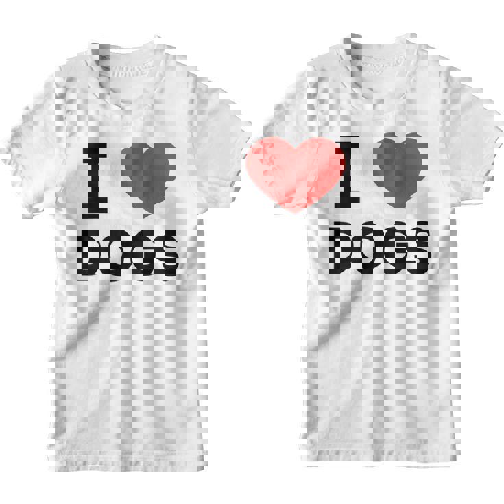 I Love Dogs Amante De Los Perros Retro I Heart Dogs Camiseta niño