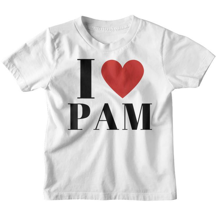 I Love Pam Heart Family Lover Custom Name Pam Idea Pam Youth T-shirt