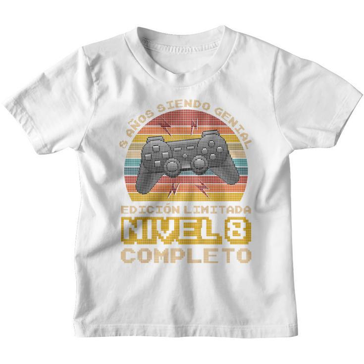 Niños Regalo De Cumpleaños 8 Años Gamer Nivel 8 Completo Camiseta niño