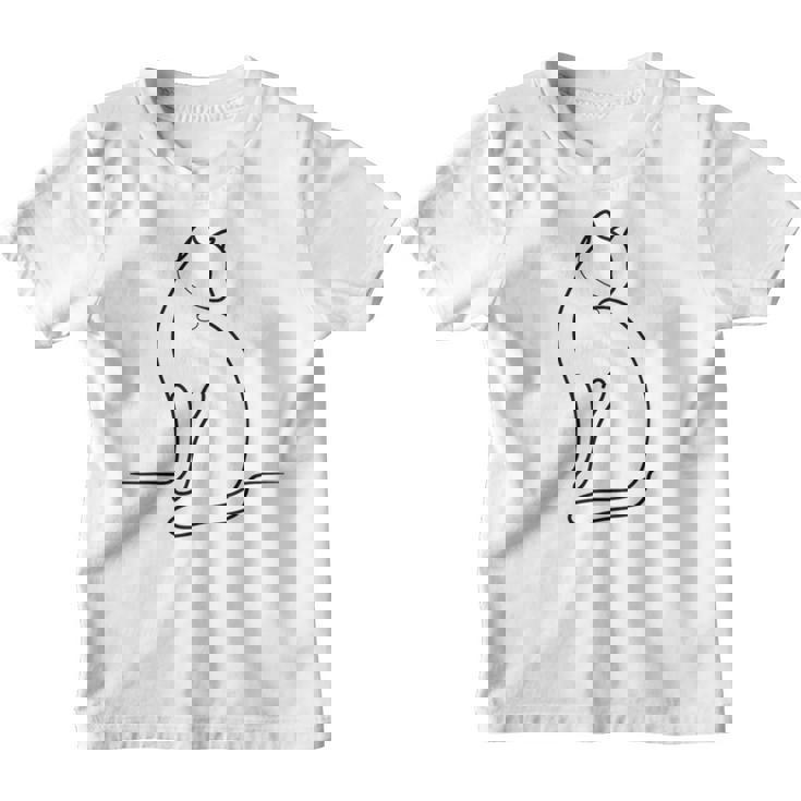 Un Dessin Minimaliste En Une Ligne D'un Chat Youth T-shirt