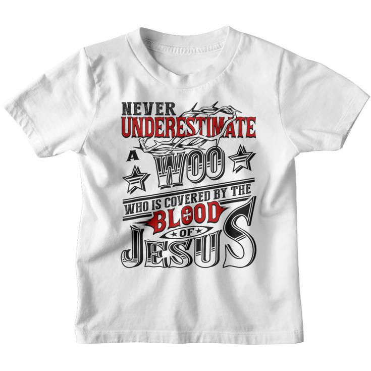 Never Underestimate Woo Family Name Youth T-shirt
