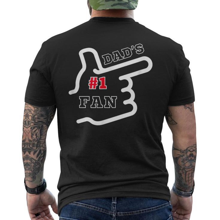 1 Dad Number One Fan Father's Day Father's Birthday Men's T-shirt Back Print