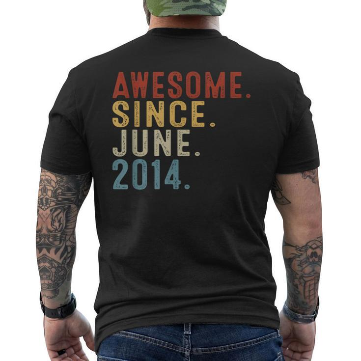 10 Year Old Awesome Since June 2014 10Th Birthday Boy Men's T-shirt Back Print