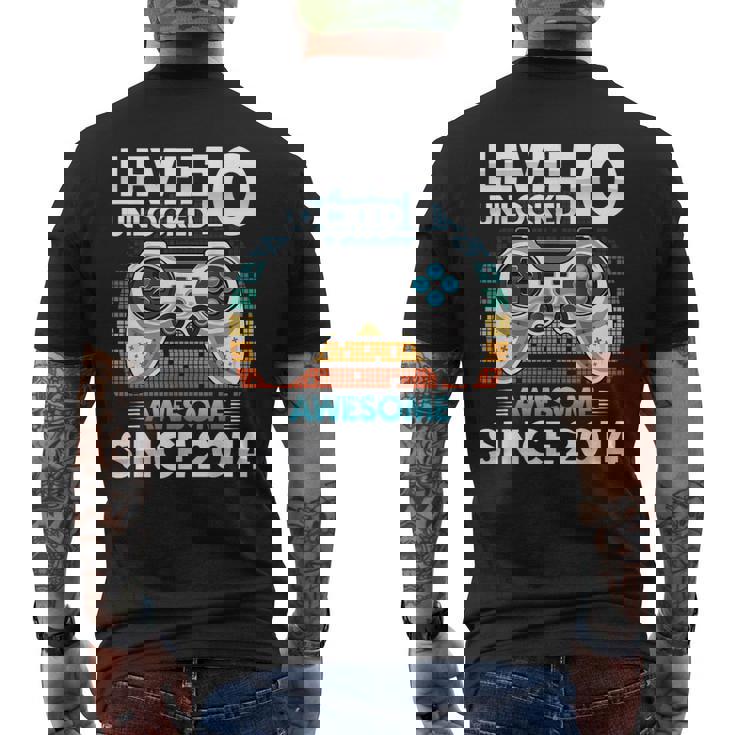 10 Yr Bday Son Boy Gamer 10Th 10 Year Old Birthday Men's T-shirt Back Print