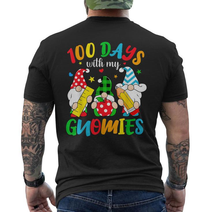 100 Days With My Gnomies Gnome 100 Days Of School Brighter Men's T-shirt Back Print