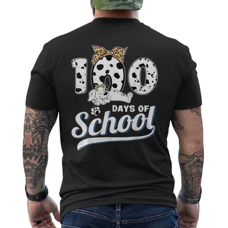 100 Days Of School Dalmatian Dog Boys Girls 100 Days Smarter Men's T-shirt Back Print