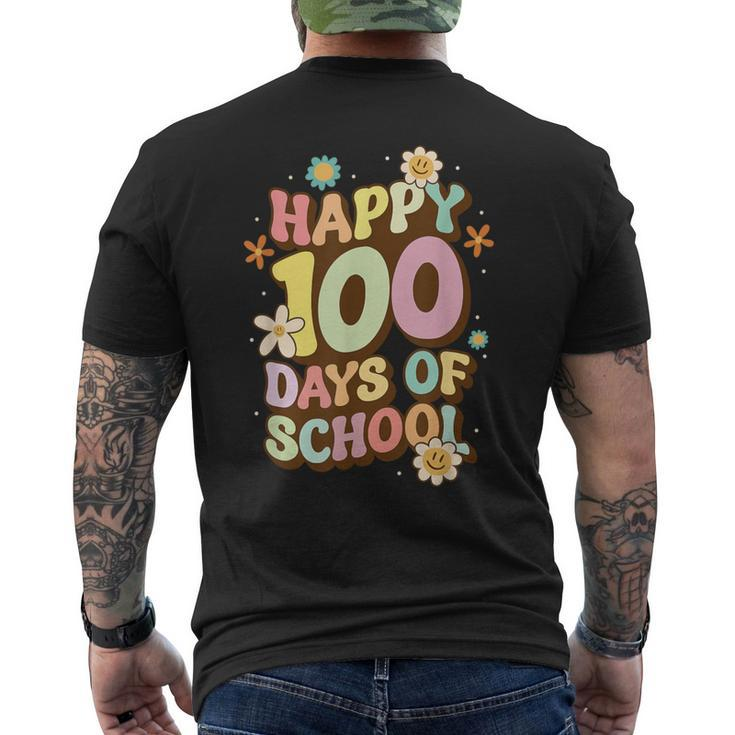 100Th Days Of School Happy 100 Days Of School Men's T-shirt Back Print