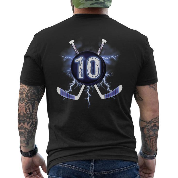 10Th Birthday Ice Hockey 10 Years Old Men's T-shirt Back Print