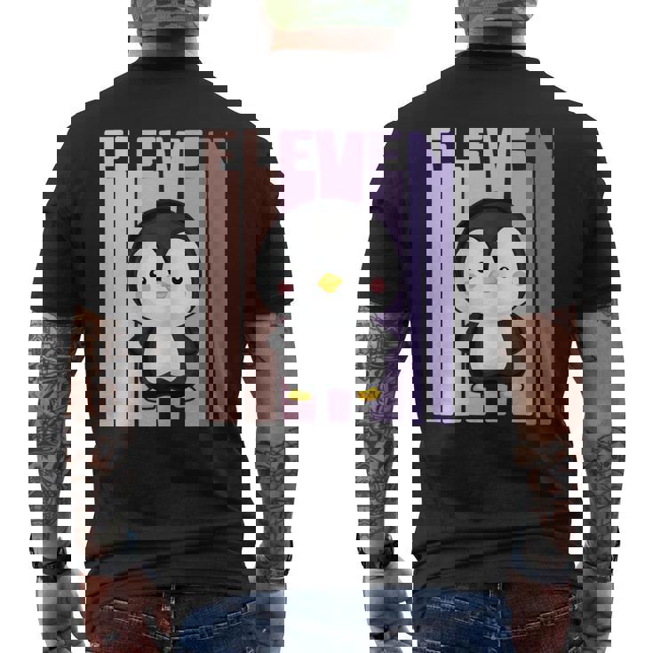 11 Años Cumpleaños Retro Pingüino Niña Camiseta Hombre Estampado