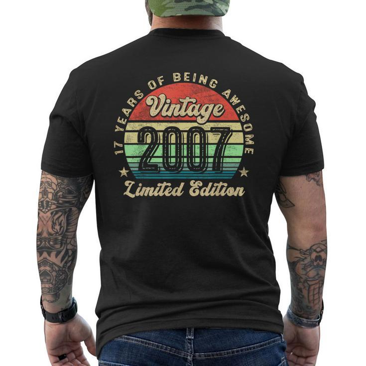 17 Year Old Vintage 2007 Limited Edition 17Th Birthday Men's T-shirt Back Print