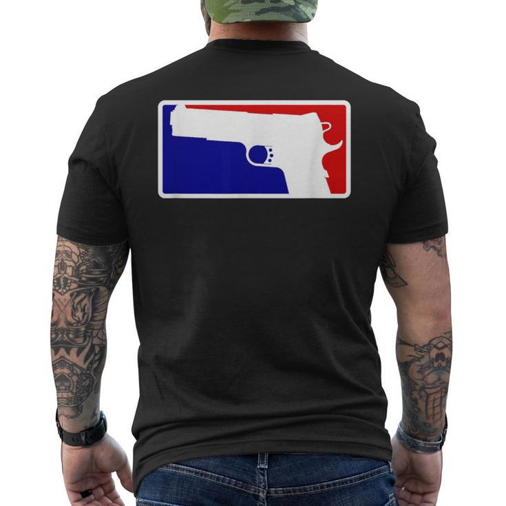 1911 Gun Blue White And Red Men's T-shirt Back Print