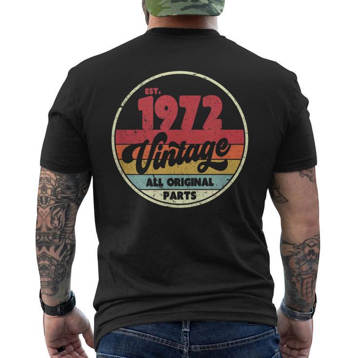 1972 Vintage T Birthday Retro Style Men's T-shirt Back Print