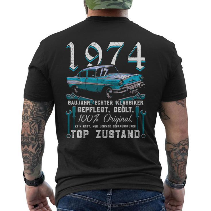 1974 Jahrgang Mann Frau 50 Years 50Th Oldtimer T-Shirt mit Rückendruck