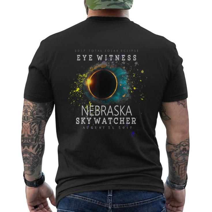 2017 Total Solar Eclipse Eye Witness Nebraska State T Men's T-shirt Back Print