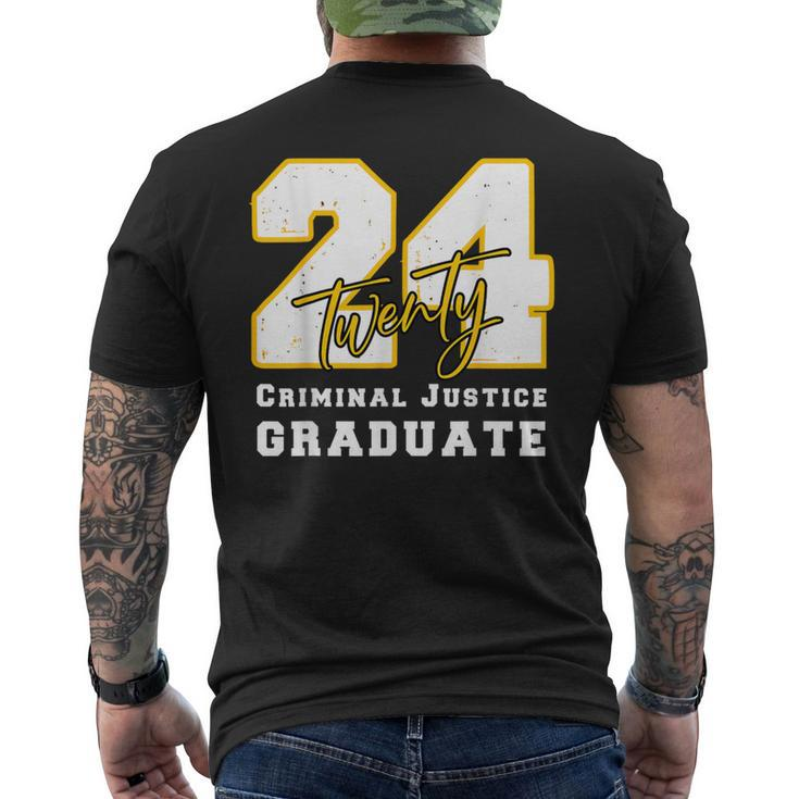 2024 Criminal Justice Graduate Back To School Graduation Men's T-shirt Back Print