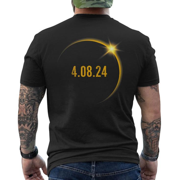 2024 Solar Eclipse American Totality Spring 40824 Men's T-shirt Back Print