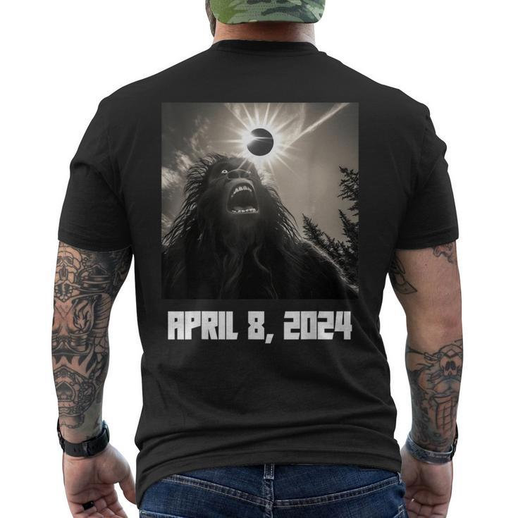 2024 Solar Eclipse Bigfoot Sasquatch Selfie Men's T-shirt Back Print