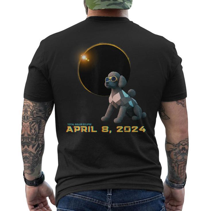 2024 Solar Eclipse Poodle Solar Eclipse Glasses Men's T-shirt Back Print