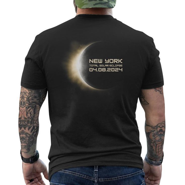 2024 Solar Eclipse New York Souvenir Totality Men's T-shirt Back Print