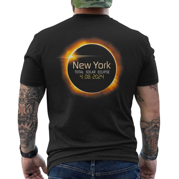 2024 Solar Eclipse New York Usa Totality Men's T-shirt Back Print