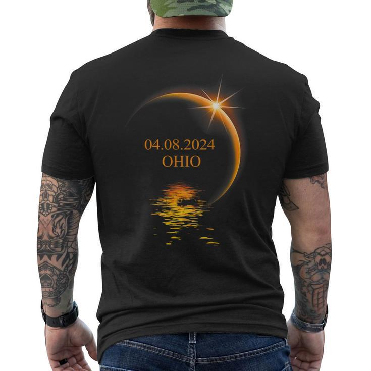 2024 Solar Eclipse Ohio Usa Totality Men's T-shirt Back Print