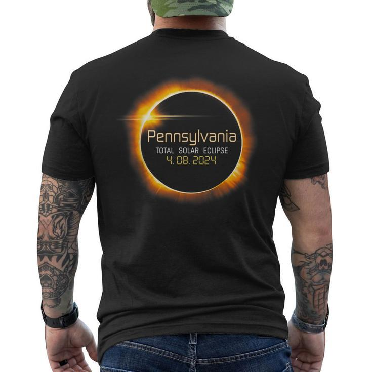 2024 Solar Eclipse Pennsylvania Usa Totality Men's T-shirt Back Print
