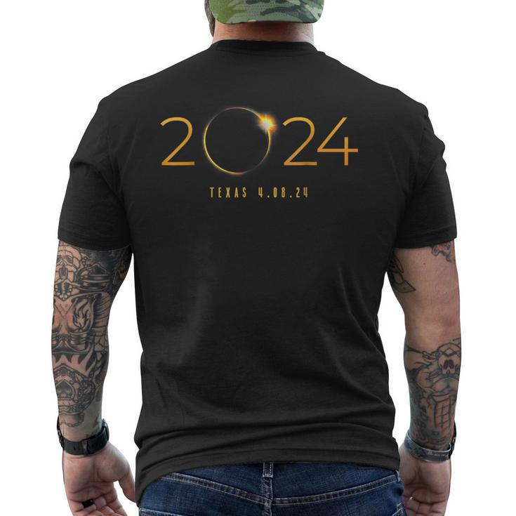 2024 Solar Eclipse Texas American Totality Spring 40824 Men's T-shirt Back Print
