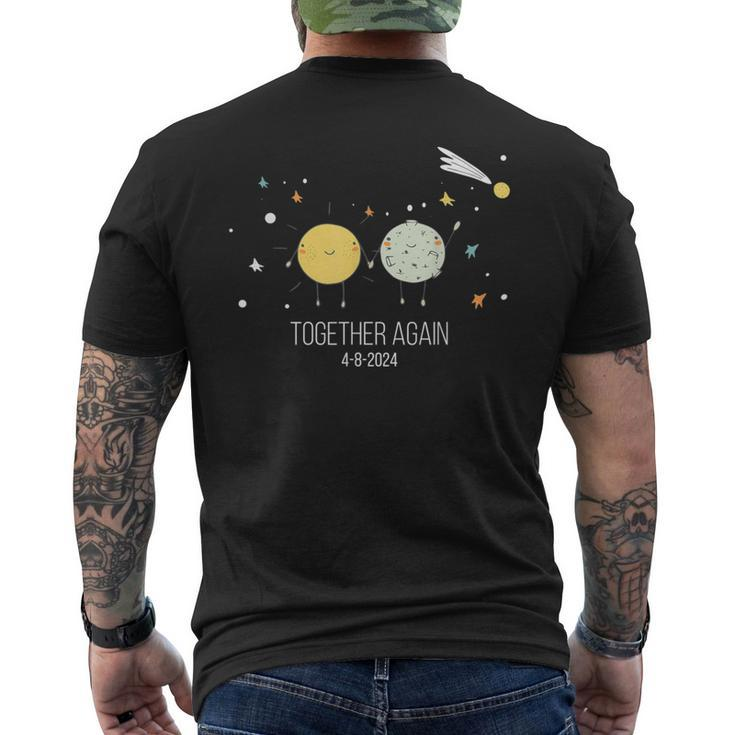 2024 Together Again Sun And Moon Holding Hands Eclipse Men's T-shirt Back Print